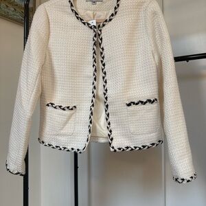 WD.NY Cream Blazer with Black Accents